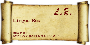 Linges Rea névjegykártya